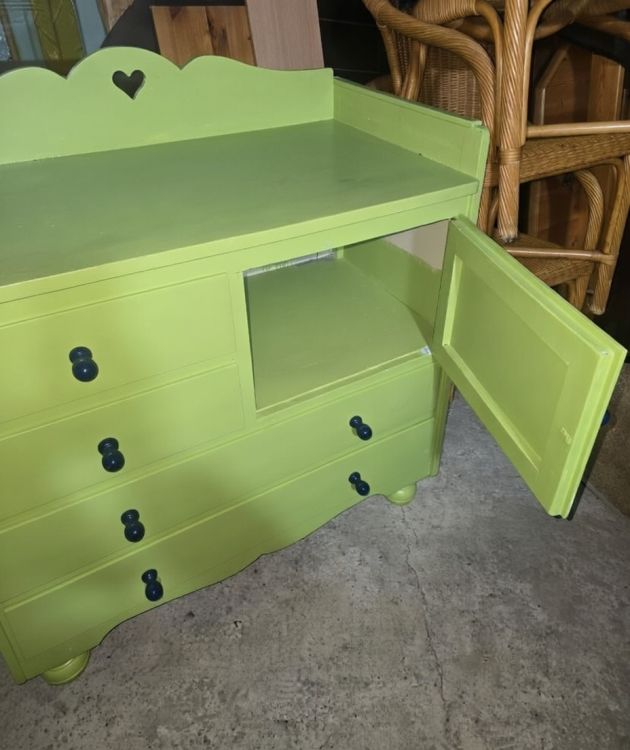 ხის საბავშვო გამოსაცვლელი კომოდი ჰოლანდიიდან – ნატურალური ხე სურათი