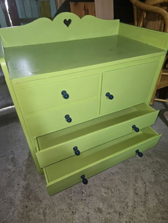 ხის საბავშვო გამოსაცვლელი კომოდი ჰოლანდიიდან – ნატურალური ხე სურათი