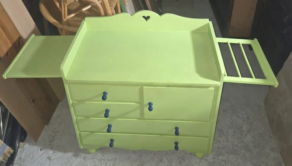 ხის საბავშვო გამოსაცვლელი კომოდი ჰოლანდიიდან – ნატურალური ხე სურათი