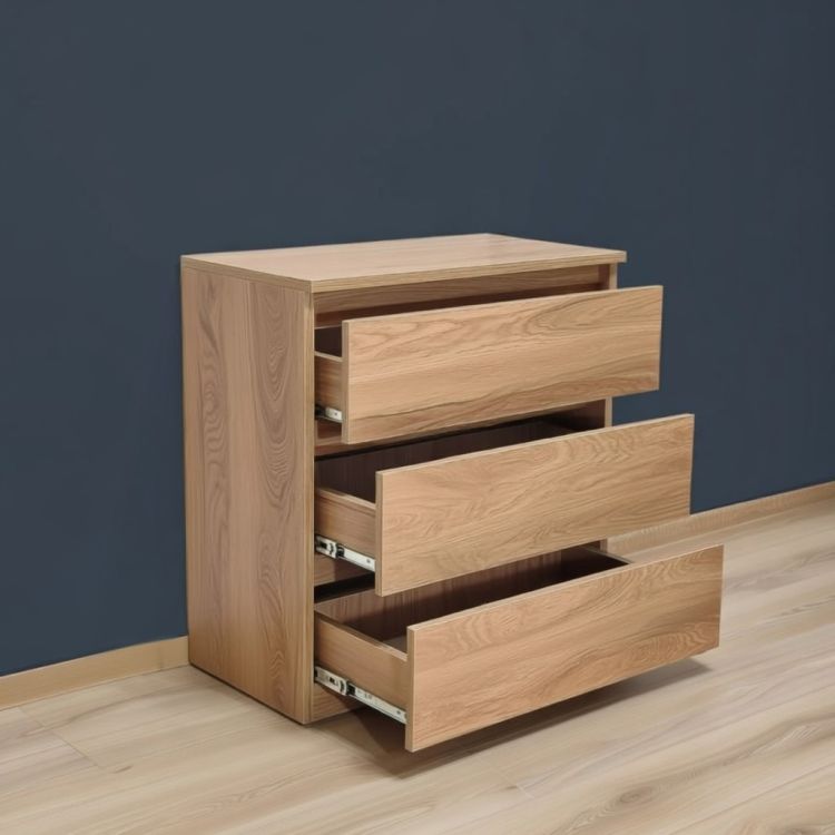 კომპაქტური 3-უჯრიანი კომოდი KALAB – საკუთარი წარმოება (70x38x70 სმ) სურათი