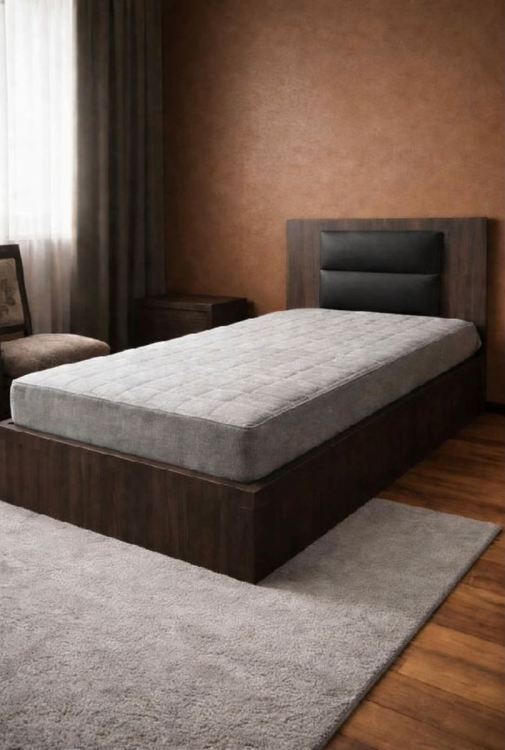 ერთადგილიანი საწოლი სათავსოთი და ასაწევი მექანიზმით სურათი