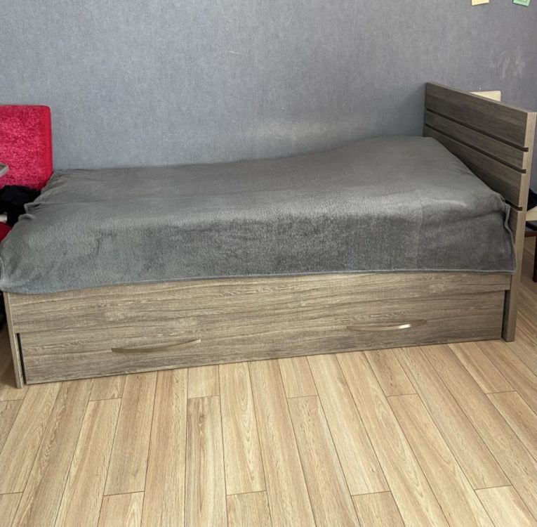 პრაქტიკული 1-ადგილიანი საწოლი + გამოსაწევი საწოლი სტუმრისთვის სურათი