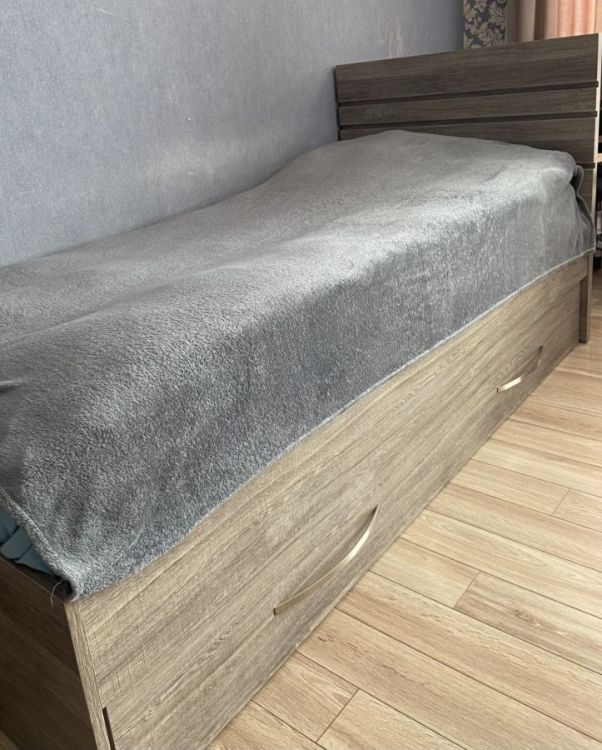 პრაქტიკული 1-ადგილიანი საწოლი + გამოსაწევი საწოლი სტუმრისთვის სურათი