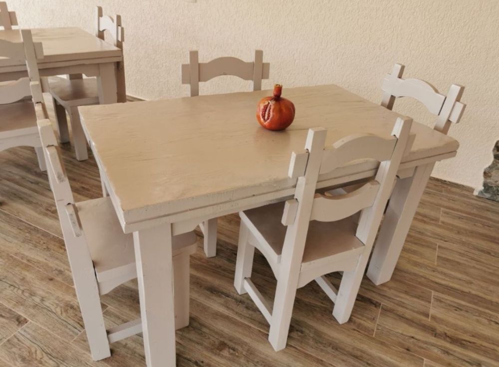 მყარი ხის მაგიდები და სკამები – საუკეთესო ფასად! სურათი