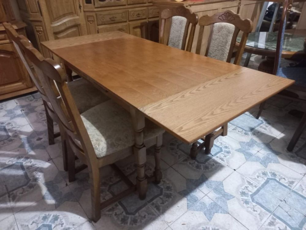 გერმანული ხარისხი – გასაშლელი მაგიდა + 4 სკამი სურათი