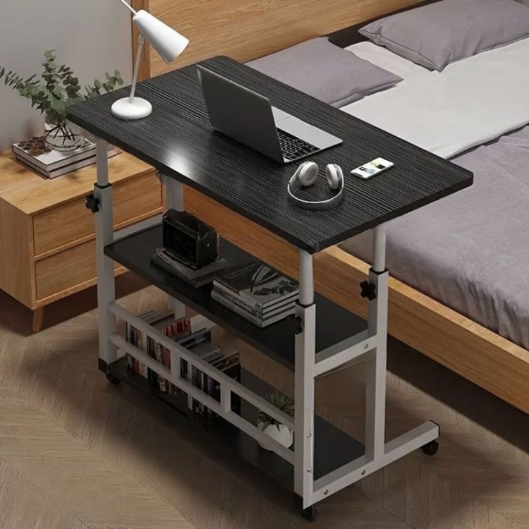 მობილური კომპიუტერის მაგიდა (შავი) – რეგულირებადი სიმაღლით სურათი