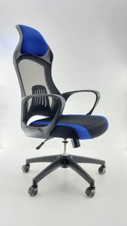 საოფისე სავარძელი მოდელი 1601 – შავი-ლურჯი (ახალი) სურათი