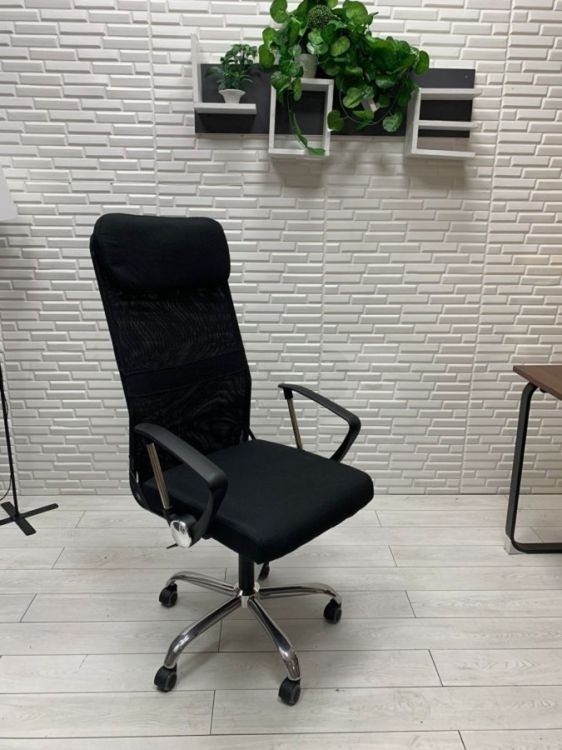 საოფისე სავარძელი მოდელი 0202 – ფირუზისფერი ბადით (ახალი) სურათი