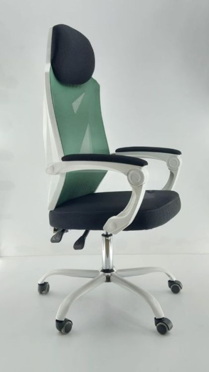 გეიმერის სკამი მოდელი 409 – თეთრი-მწვანე (ახალი) სურათი