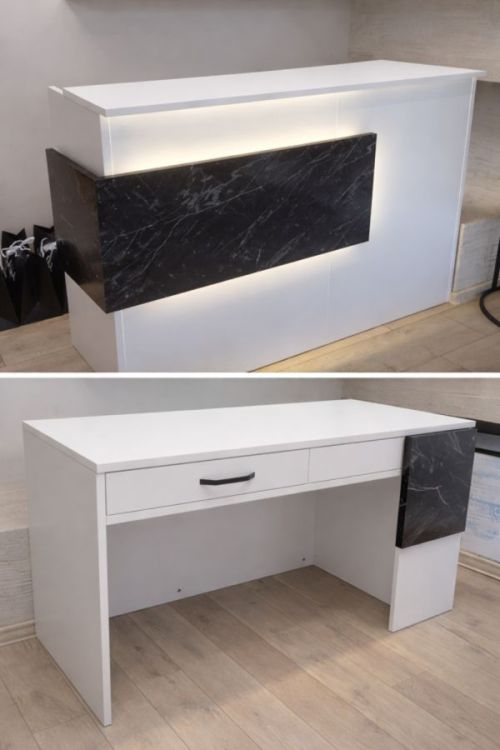 პრემიუმ რეცეფშენის მაგიდა LED განათებით – თანამედროვე დიზაინი სურათი