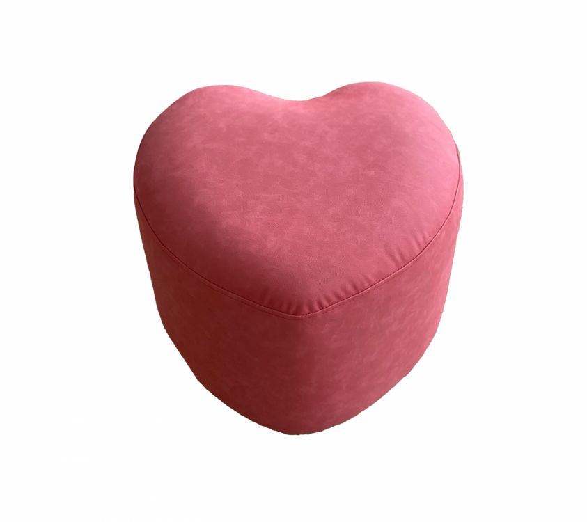 კარკასიანი პუფი გულის ფორმის (წითელი) სურათი