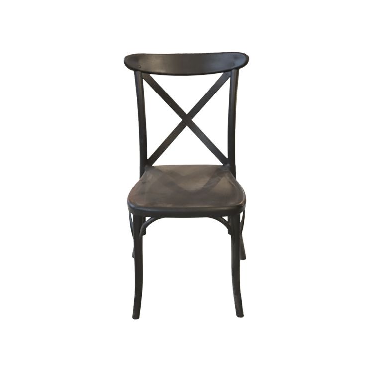 პლასტმასის სკამი შავი ჰკ-155სი შავი სურათი