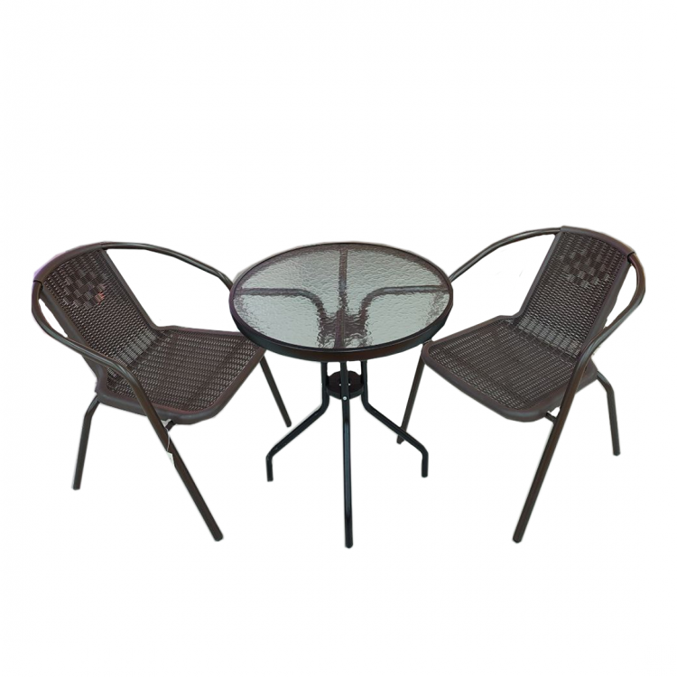 მაგიდა 2 სკამით 60*60*72სმ - 55*58*72სმ სურათი