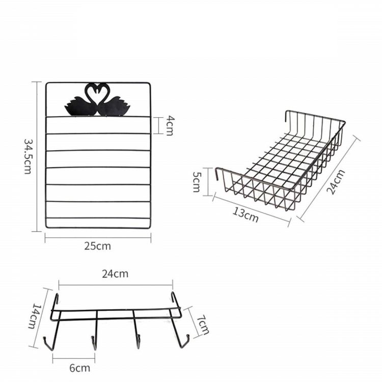 თარო თვითწებვადი 2-იანიMH-5392 შავი სურათი