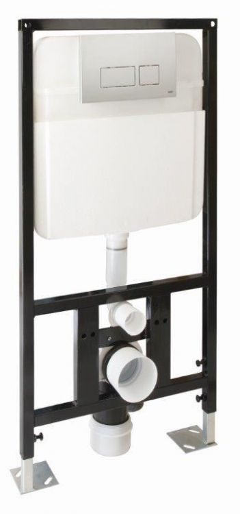 ჩასაშენებელი ავზი ღილაკით თაბაშირ-მუყაოს კედლის 3/6ლ 100 მმ 0026 სურათი