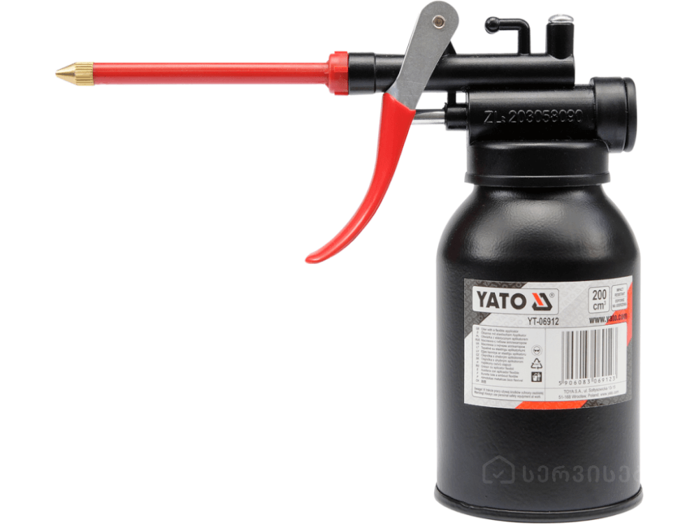 ზეთის ქილა დრეკადი მილით 200მლ YATO YT-06912 • ზუსტი და კომფორტული დატანა სურათი