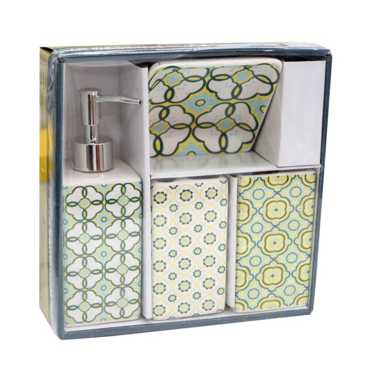 აბაზანის აქსესუარების ნაკრები 4ც. კერამიკის MH-7489 სურათი