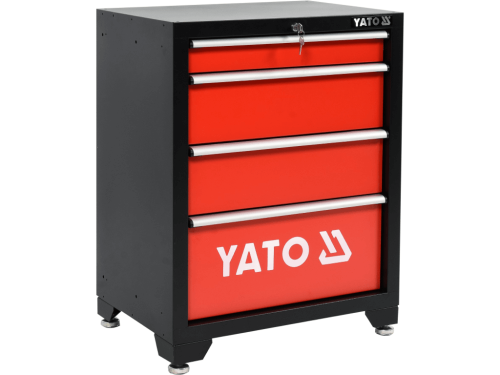 ინსტრუმენტების შესანახი კარადა სიმაღლის რეგულირებით YATO YT-08933 • 4 უჯრა • სიმაღლის რეგულირება • უსაფრთხო ჩაკეტვის სისტემა სურათი