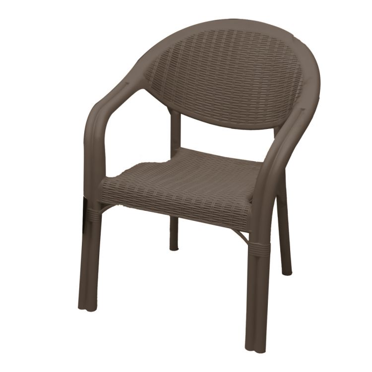 პლასტმასის სკამი BAMBO 82*64*43.5 მუქი ყავისფერი სურათი