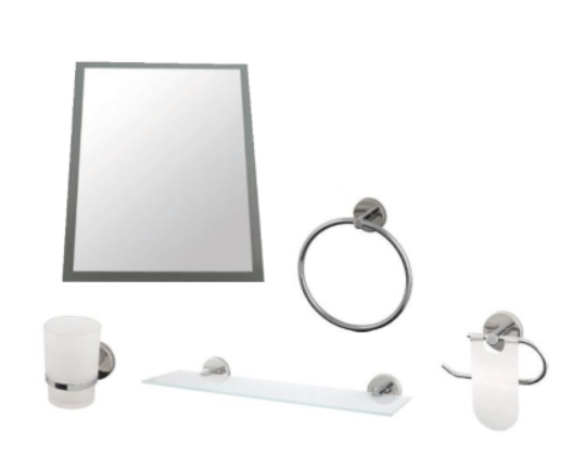 აქსესუარების კომპლექტი სარკით 5 ცალი 123052K სურათი