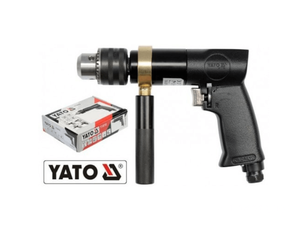 ჰაერზე მომუშავე დრელი YATO YT-09702 • 10მმ • 0.63MPa წნევა • პროფესიონალური პნევმატური ინსტრუმენტი სურათი