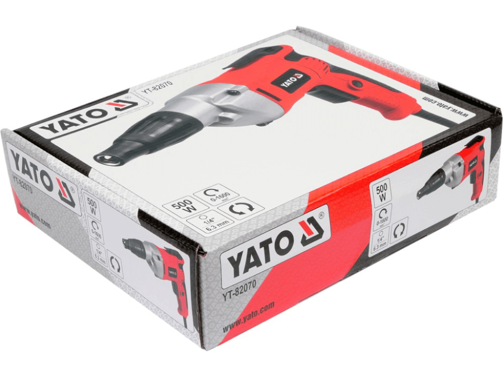 ელექტრო სახრახნისი (შურუპავიორტი) YATO YT-82070 • 500W სიმძლავრე • ძლიერი და საიმედო • პროფესიული გამოყენებისთვის სურათი
