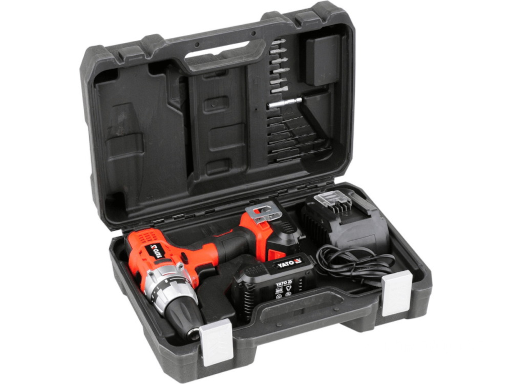 ელექტრო სახრახნისი (შურუპავიორტი) YATO YT-82855 • 18V • 42Nm ბრუნვის მომენტი • 2 ბატარეა • LED განათება სურათი