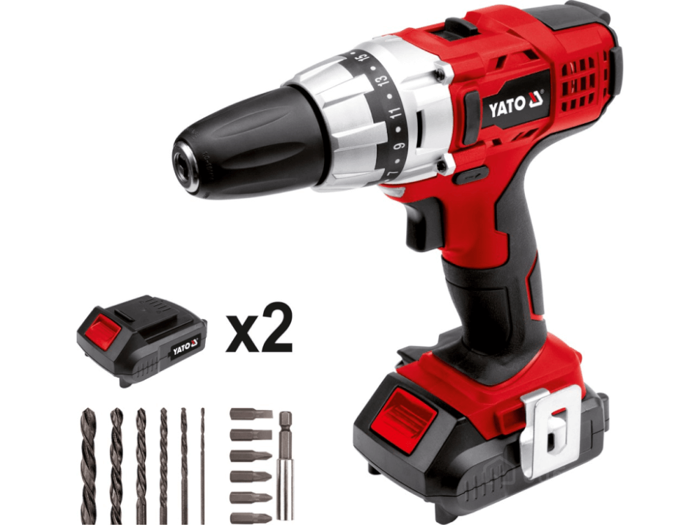 ელექტრო სახრახნისი (შურუპავიორტი) YATO YT-82855 • 18V • 42Nm ბრუნვის მომენტი • 2 ბატარეა • LED განათება სურათი