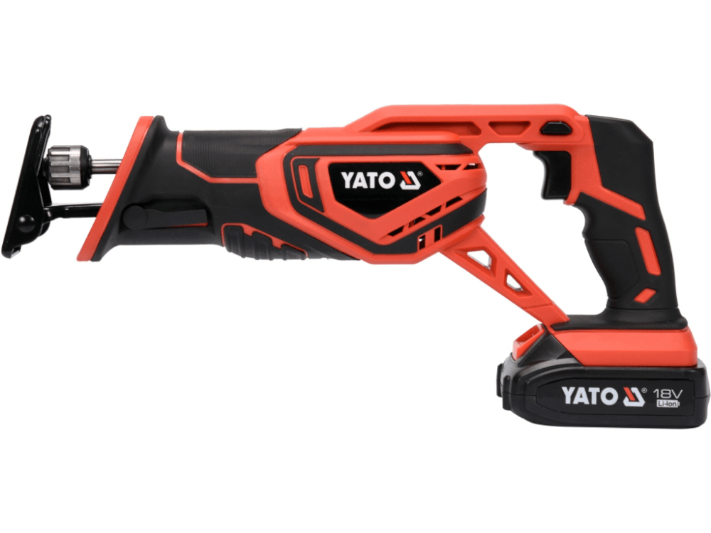 ელექტრო ხერხი ელემენტით YATO YT-82814 • 18V ელემენტი • 3000 ბრუნი/წთ • ხისა და მეტალის ჭრისთვის სურათი