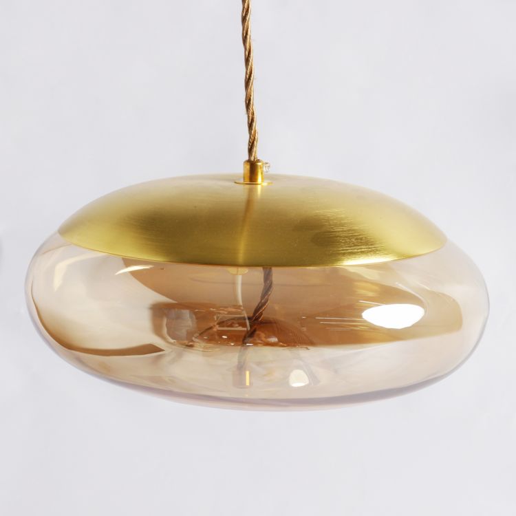 ჭერის სანათი SOLE 9966P/D ოქროსფერი/ქარვისფერი სურათი