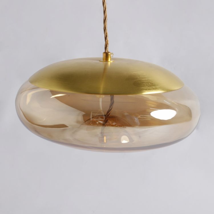 ჭერის სანათი SOLE 9966P/D ოქროსფერი/ქარვისფერი სურათი