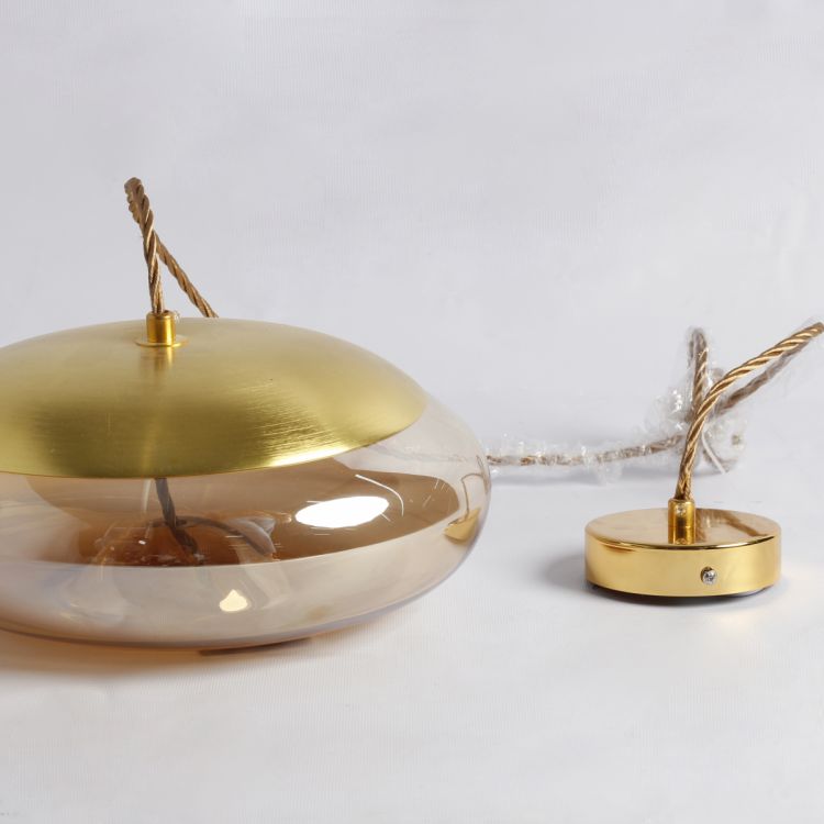 ჭერის სანათი SOLE 9966P/D ოქროსფერი/ქარვისფერი სურათი