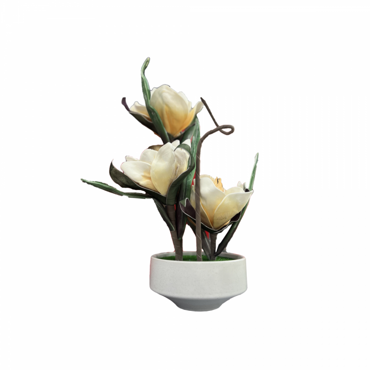 ხელოვნური ყვავილი ლილია ქოთანში : 42cm,MH-21156 სურათი