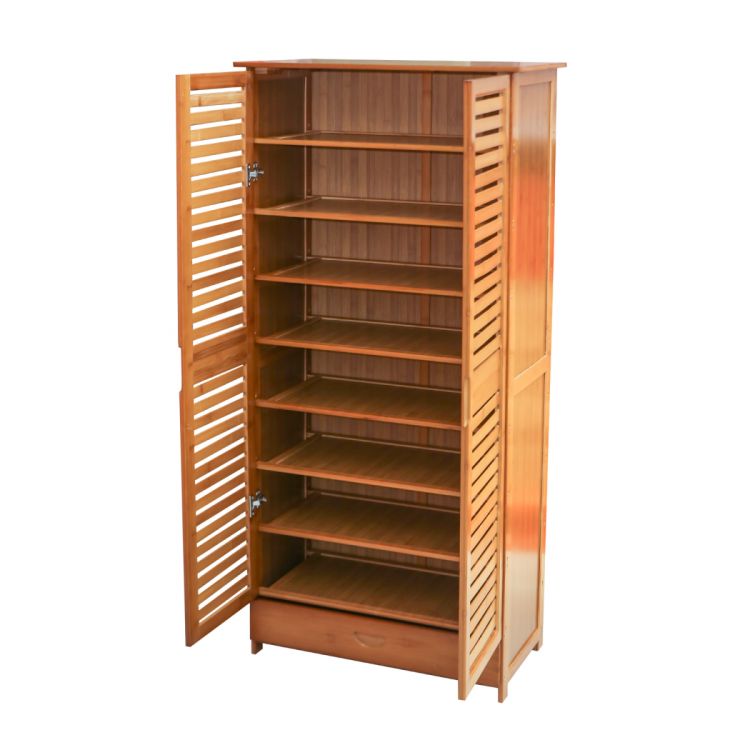 ფეხსაცმლის თარო ბამბუკით 63*33*138 MH-11000 სურათი