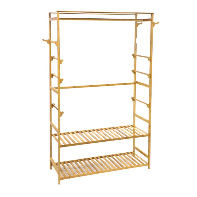 ტანსაცმლის საკიდი ბამბუკის 164*34*90  სმ სურათი