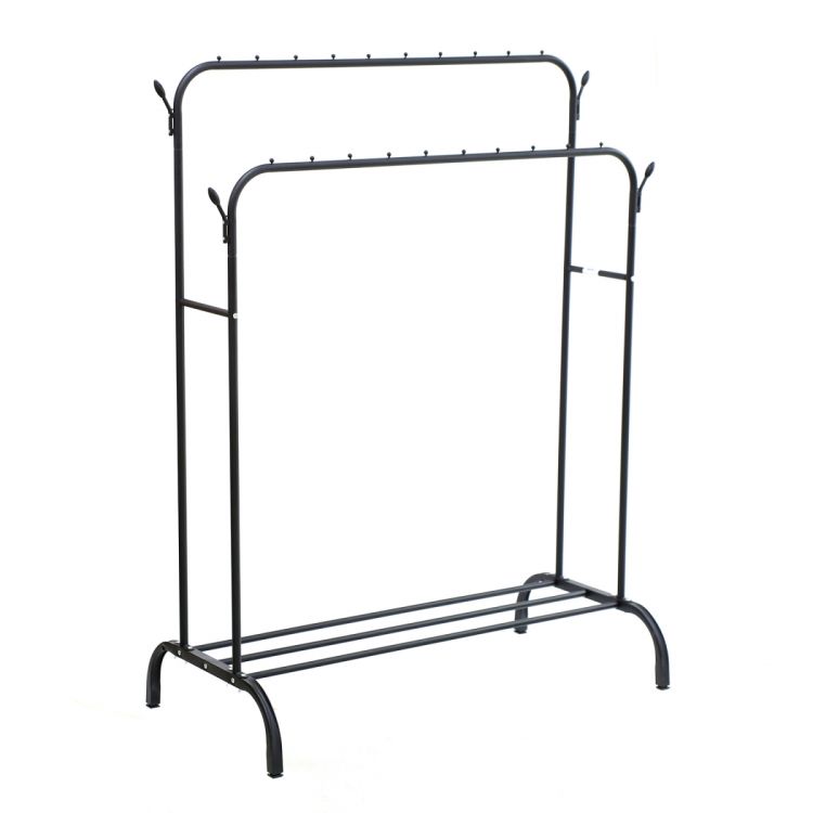 ტანსაცმლის საკიდი 110*54*150, გვერდითი კაუჭით სურათი