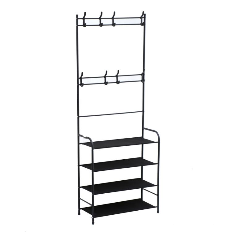 ტანსაცმლის საკიდი  ნაჭრის თაროთი  60 სმ, 4 ფენა სურათი