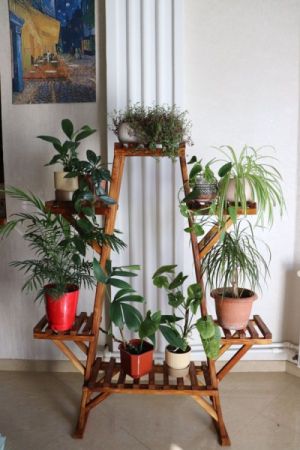 ორიგინალური ხელნაკეთი თარო / საყვავილე (ნატურალური ფიჭვი) სურათი