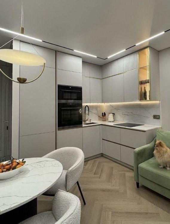 თანამედროვე და ინდივიდუალური დიზაინის სამზარეულოს დამზადება სურათი