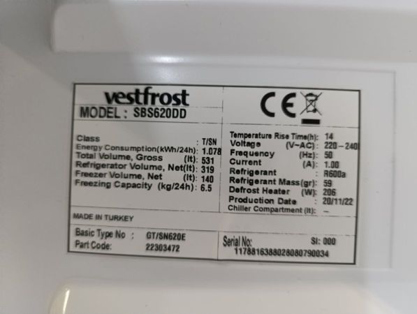 Vestfrost SBS620DD სურათი