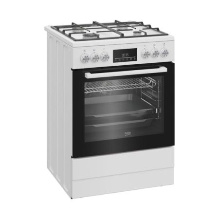 გაზქურა Beko FBM 62330 GWDTN, 4 Gas, Gas Cooker, White სურათი
