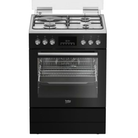 გაზქურა Beko FBE63331XCS, 3 Gas + 1 electric, Gas Cooker, Bl სურათი