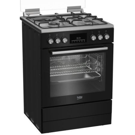 გაზქურა Beko FBE63331XCS, 3 Gas + 1 electric, Gas Cooker, Bl სურათი