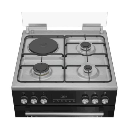 გაზქურა Beko FBE63331XCS, 3 Gas + 1 electric, Gas Cooker, Bl სურათი