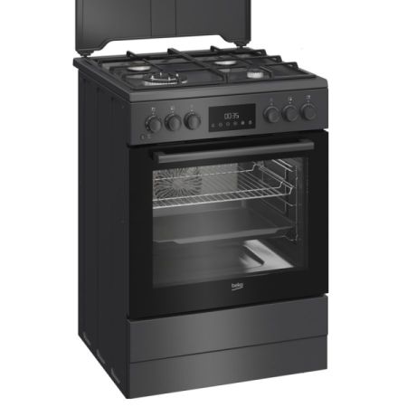 გაზქურა Beko FBSM62320SAC, 4 Gas, Gas Cooker, Anthracite სურათი