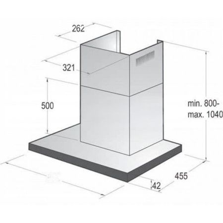 გამწოვი Gorenje WHT6SYW, 650m³/h, White სურათი