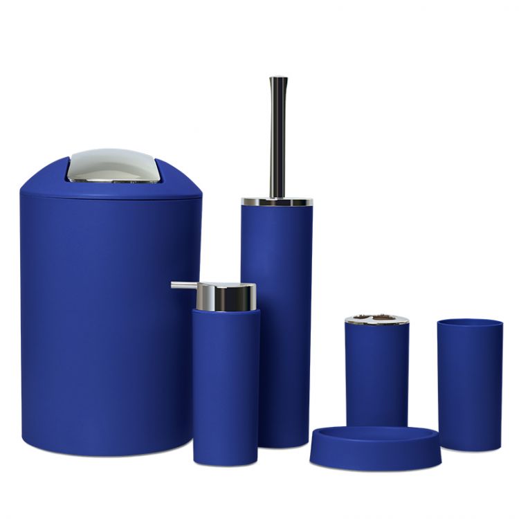 აბაზანის აქსესუარების კომპლექტი 6-ლი 3315 მუქი ლურჯი სურათი