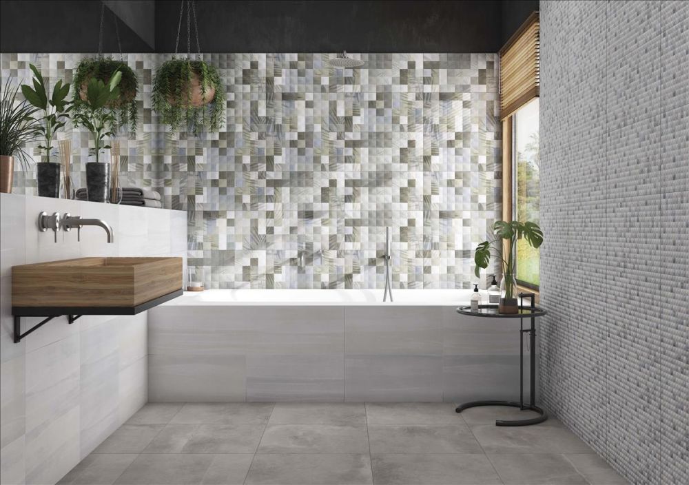 კედლის ფილა SPATUL MP BR 25x50 WHITE სურათი