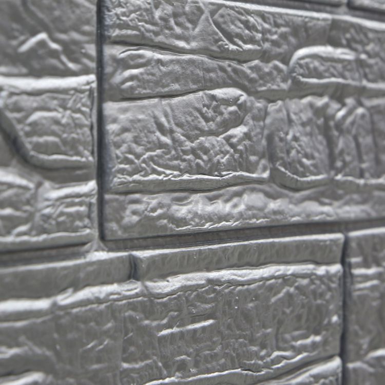 თვითწებვადი კედლის საფარი JS-cs-2 silver grey 70cm*70cm*0.5cm