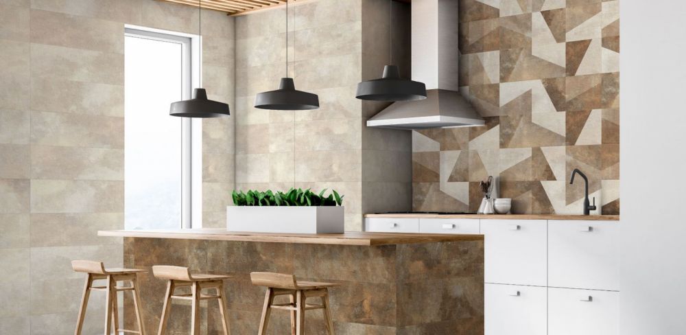 კედლის ფილა DECORADO GEO BEIGE 25x75 დეკორი სურათი